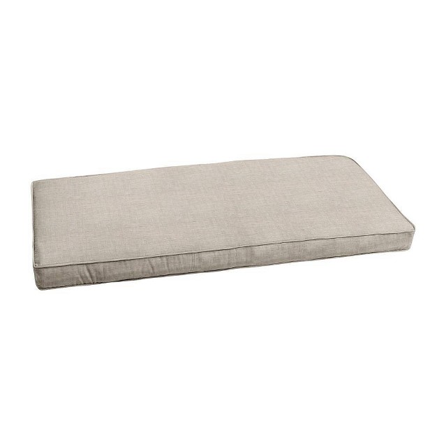 X 19 quot X 3 quot Outdoor Corded Bench Cushion Silver Gray