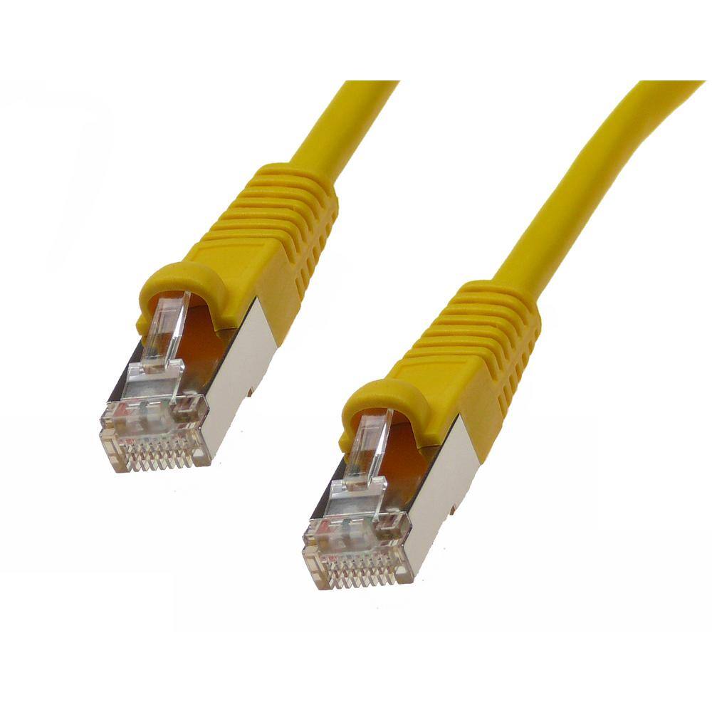 NTW 100 ft. Cat5e Snagless Shielded (STP) Network Patch Cable Yellow 345-S5E-100YL