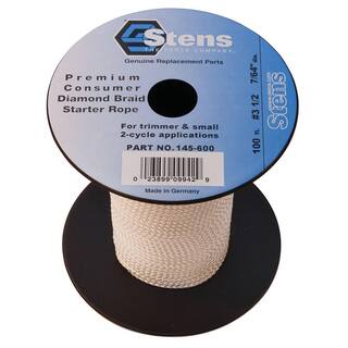 STENS New 100 ft. Diamond Braid Starter Rope for Size 3-12 764 in. Dia High Quality Diamond Braid Cord 145-600