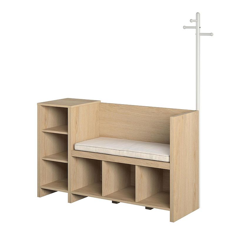 Ameriwood Home Tyler Storage Bench and Coat Rack