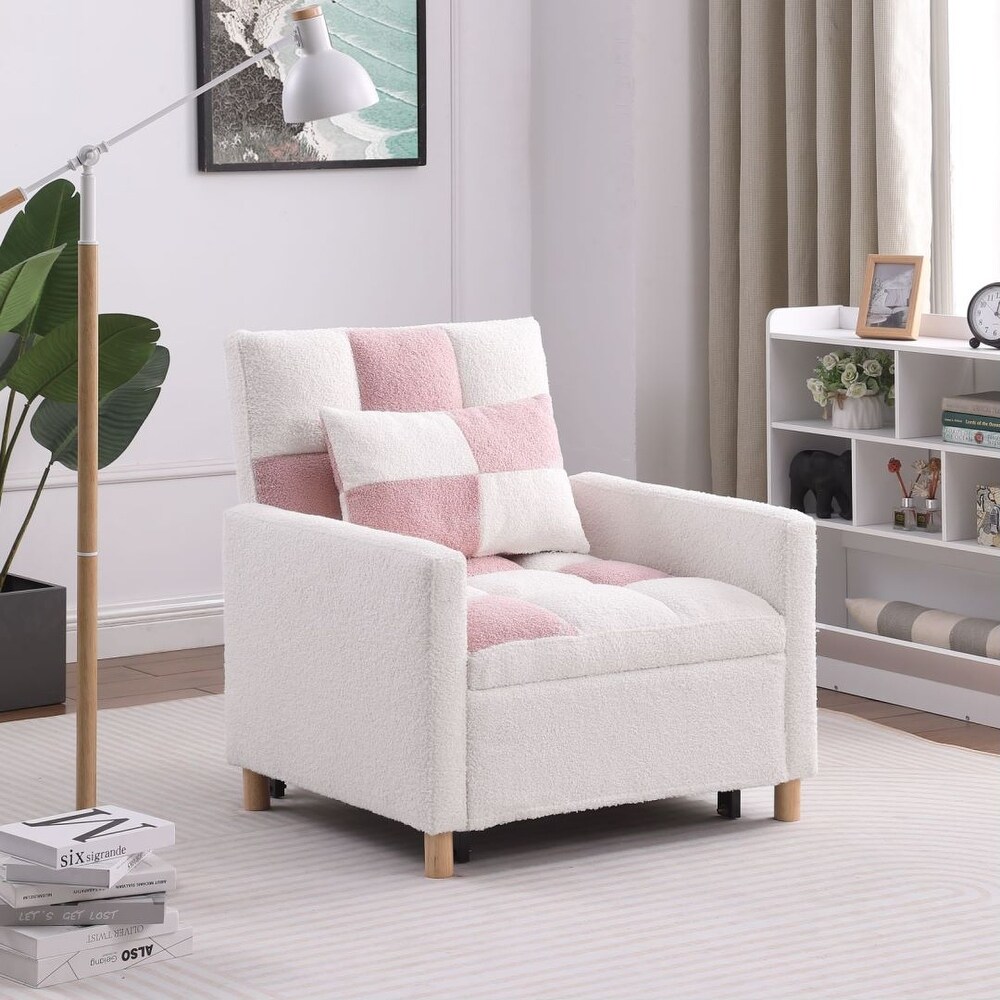 Multi Functional Sleeper Adjustable Chair with Pillow for Living Room