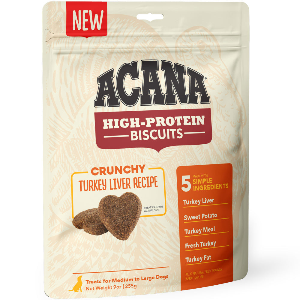 ACANA Crunchy Biscuits High-Protein Turkey Liver Recipe Dog Treats andndash; Pet Empire and Supplies