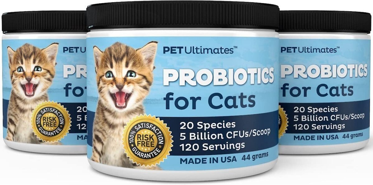 Pet Ultimates Probiotics Cat Supplement， 1.55-oz jar