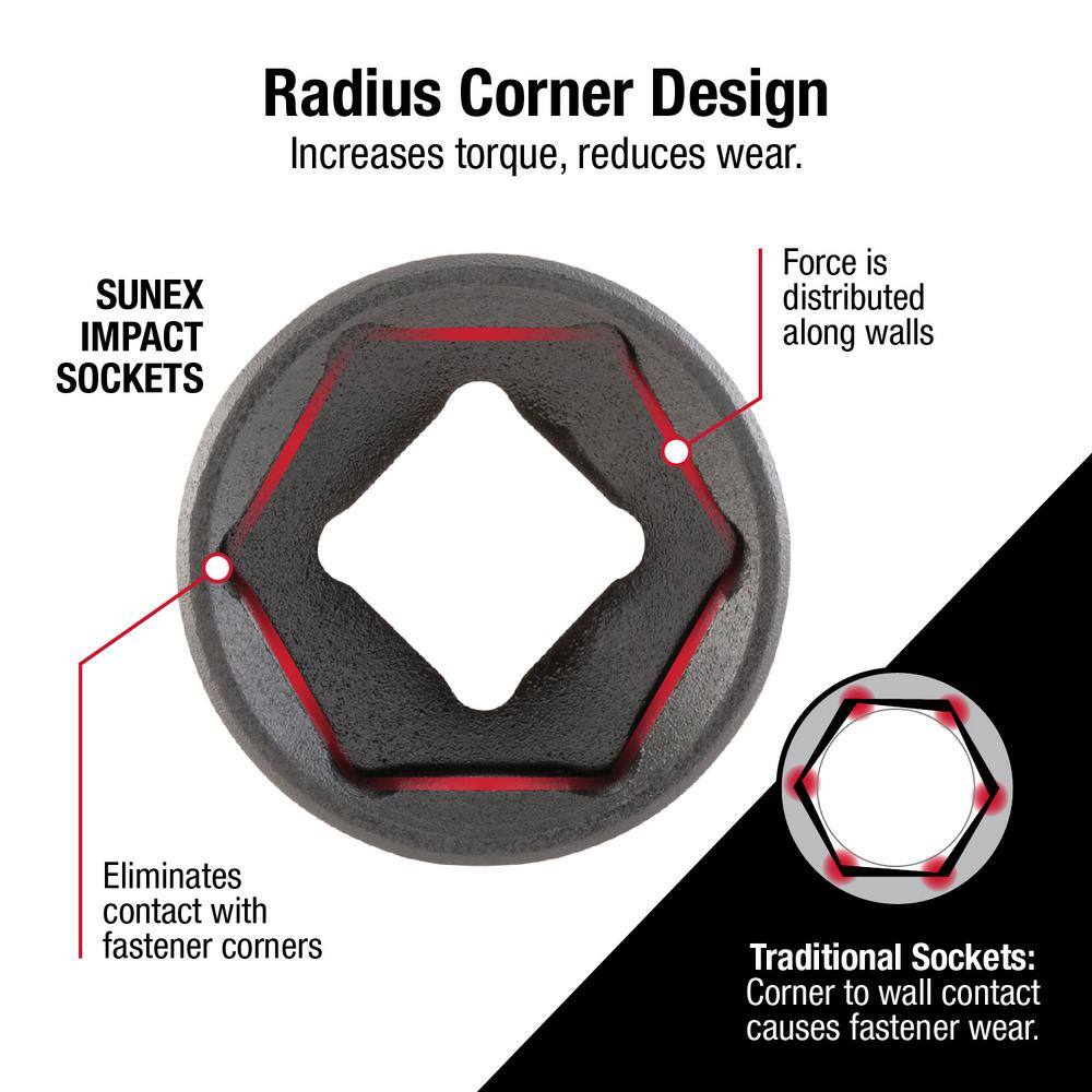 SUNEX TOOLS 12 in. Drive SAE Master Impact Socket Set (43-Piece) 2568