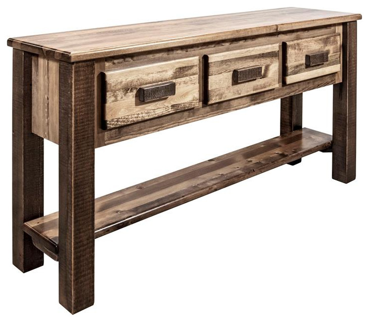 Montana Woodworks Homestead Transitional Wood Console Table in Brown   Rustic   Console Tables   by Homesquare  Houzz