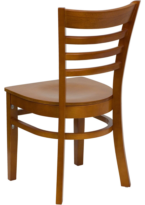 HERCULES Series Ladder Back Cherry Wood Restaurant Chair   Transitional   Dining Chairs   by First of a Kind USA Inc  Houzz