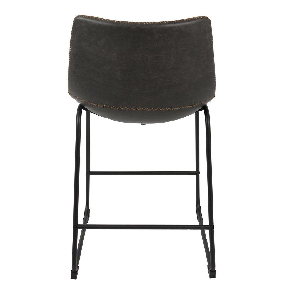 Carbon Loft Richard Faux Leather Counter Stool (Set of 2)