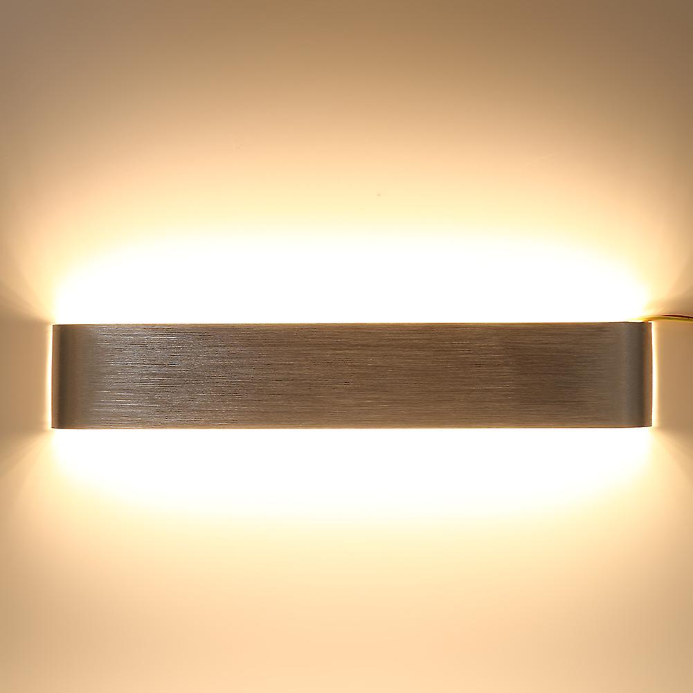 18w Modern Minimalist Aluminum Led Wall Lamp Bedside Hallway Bathroom Light (silver Warm White)