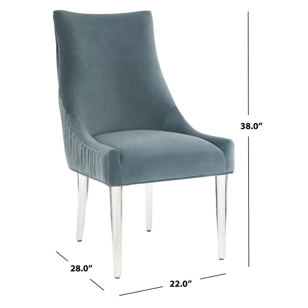 SAFAVIEH Couture De Luca Acrylic Leg Side Chair   Seafoam   22\