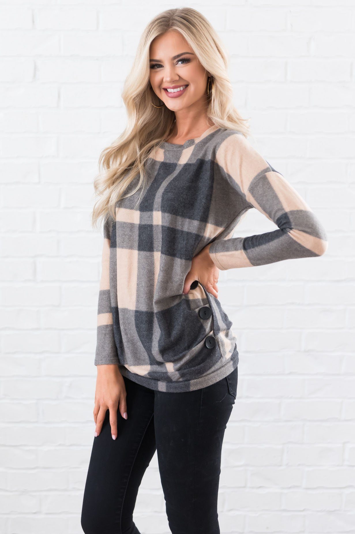 First Snow Fall Modest Top