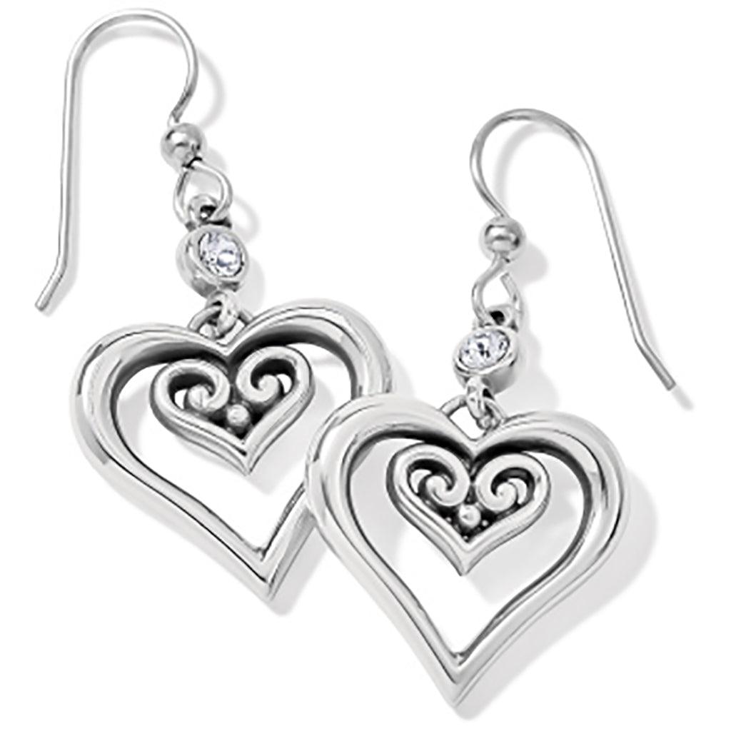 Brighton  Alcazar Duet Heart French Wire Earrings