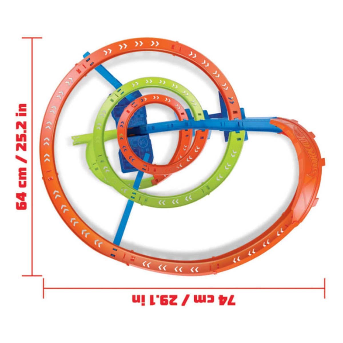 Hot Wheels Track Set and 1:64 Scale Toy Car