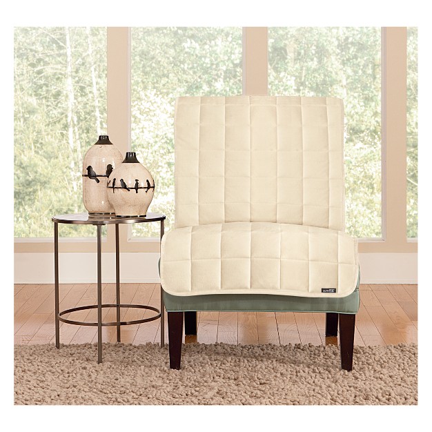 Antimicrobial Quilted Armless Chair Furniture Protector Sure Fit