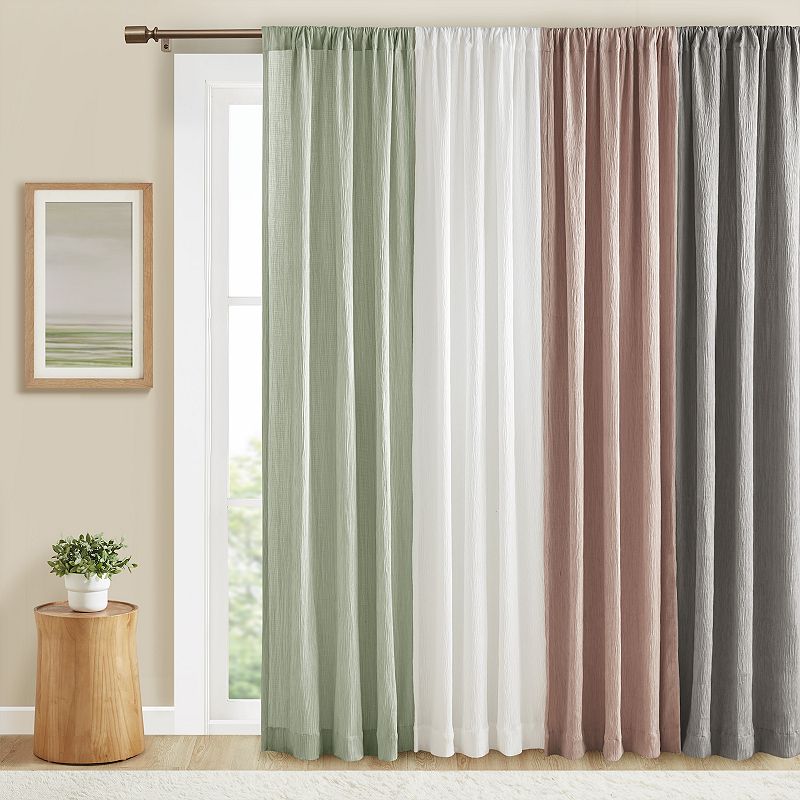 Madison Park 2-pack Valerie Textured Light Filtering Rod Pocket Window Curtains