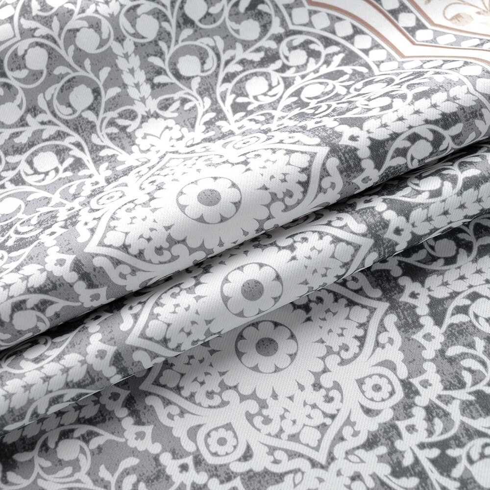 DriftAway Adrianne Pastel Damask Room Darkening Curtain Panel Pair