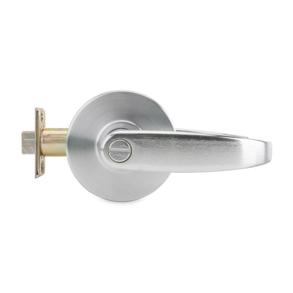 Global Door Controls Pisa Series Standard Duty Brushed Chrome Grade 2 Commercial Cylindrical Privacy Door Handle with Lock and Clutch GAL-1140P-626