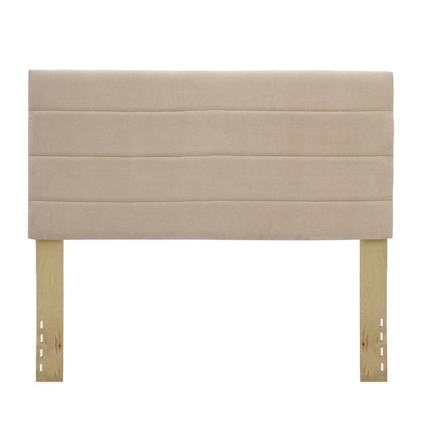 Onetan， Upholstered Fabric Headboard， Grey and Tan. - - 33199530