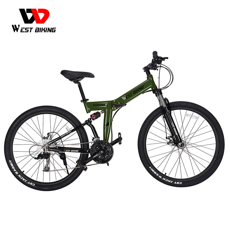 WEST BIKING New Variable 27 Speed Folding oy Mountain BIke 27.5 Inch Self Lock Foldable Cycling MTB Bicycle Shimano Shift Kit