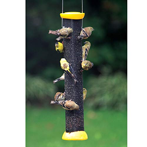 Birds Choice XCC18 Magnet Mesh Clever Clean Feeder， Nyjer Bird Feeder， 1.5 Quart， Yellow