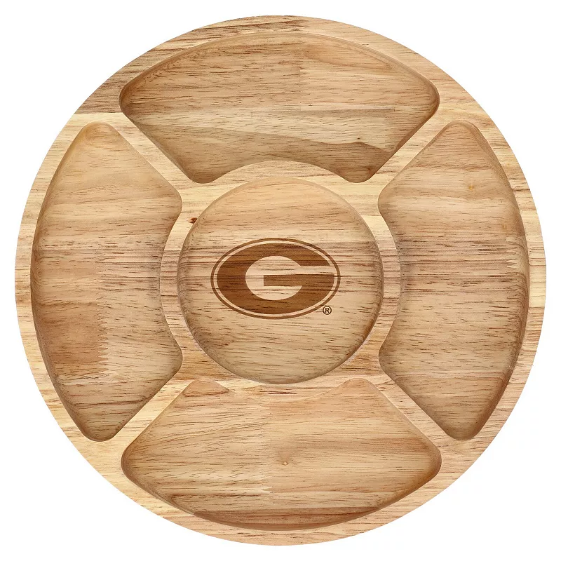 The Memory Company Georgia Bulldogs Wood Chip and Dip Serving Tray