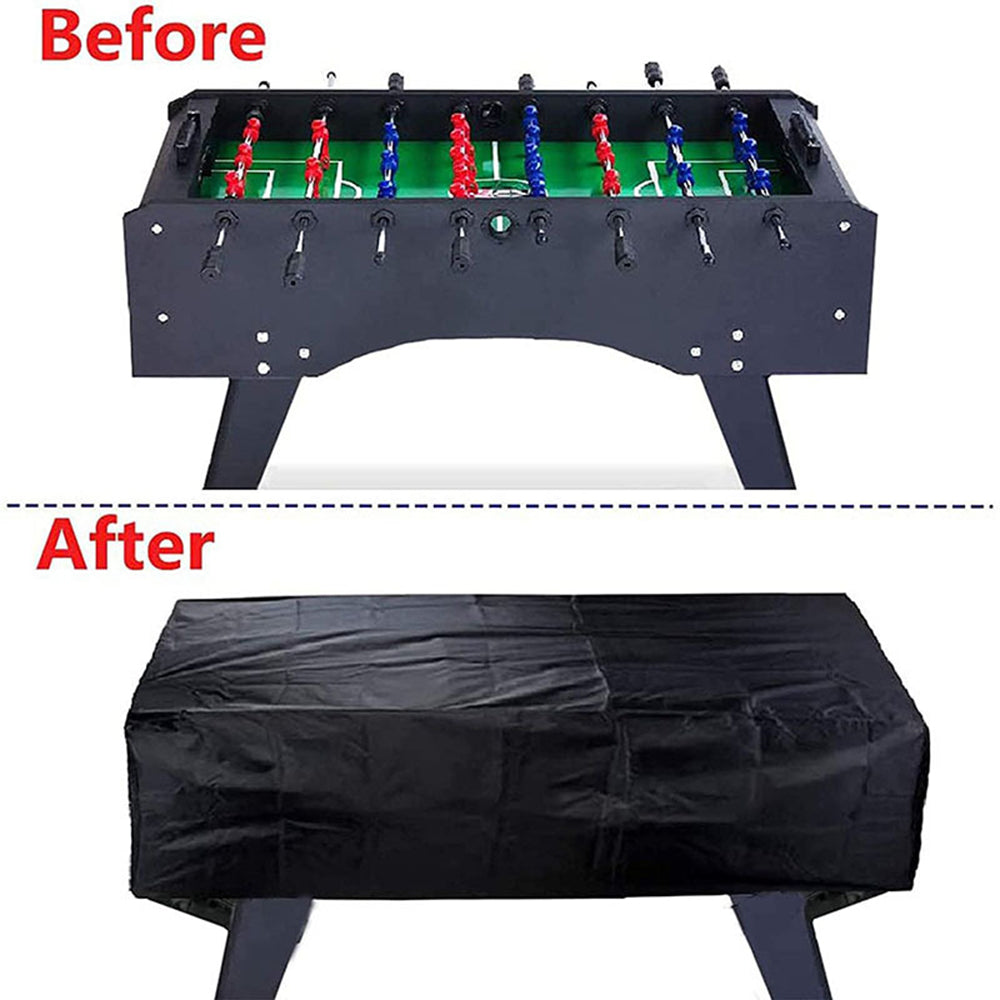 Mixfeer Waterproof Foosball Table Cover Folding Soccer Table Cover Dustproof Cover Resistant Rectangular Furniture Protection Case Durable Oxford Billiard Soccer Table Cover Table Cover