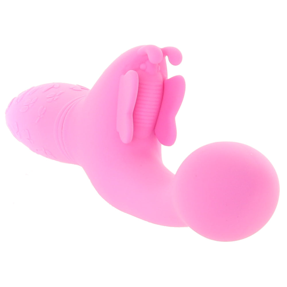 Rechargeable Butterfly Kiss Vibrator in Pink