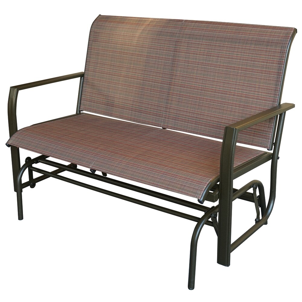 Kozyard Cozy Two Rocking Love Seats Glider Swing Bench/Rocker with Textilence Seats