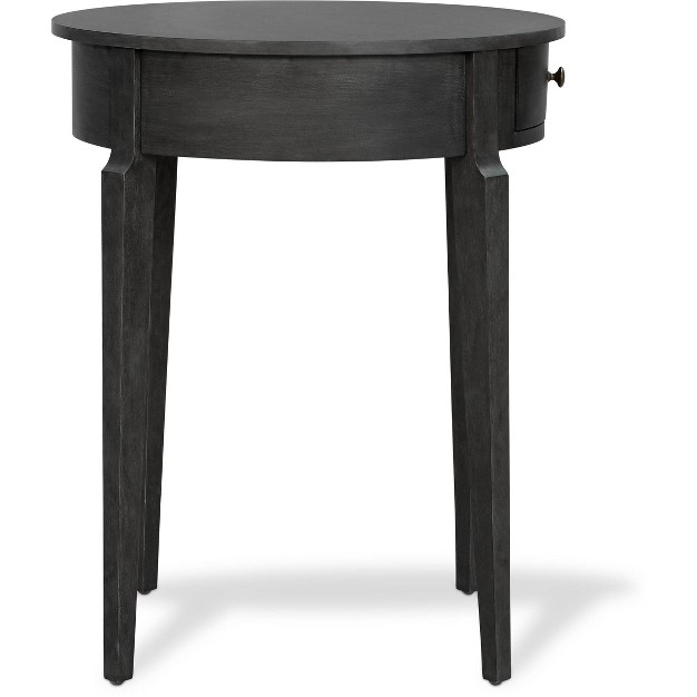 Thaddeus Round Side Table Dark Gray Finch