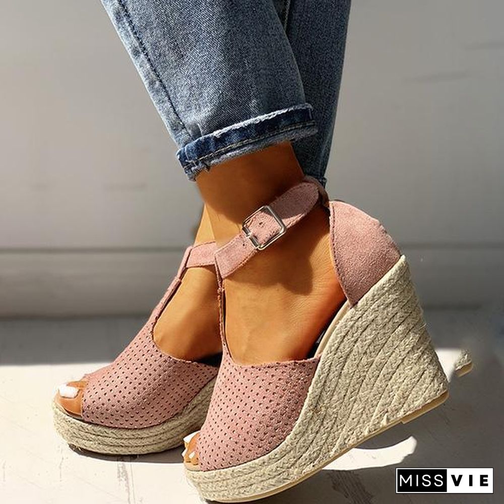 Women Summer Fish Mouth Wedge Sandals