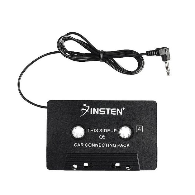 Insten Universal Car Audio 3 5mm Cassette Adapter Black For Apple Iphone 6 5s  Galaxy S5 S4 Htc One M8 M7 Lg G3