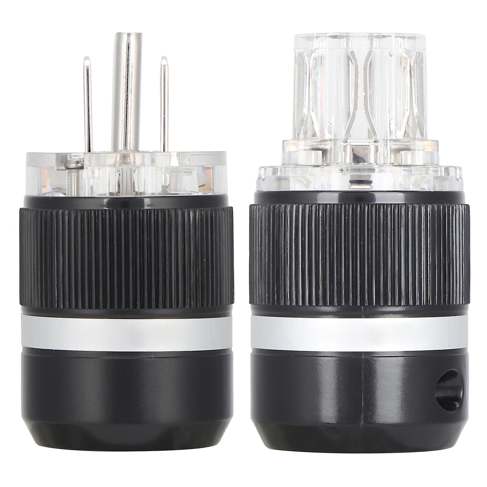 Monosaudio Power Plug Pure Copper Rhodiumplated Ac Highfidelity Power Plug 100250vm101r/f101r (male/female)