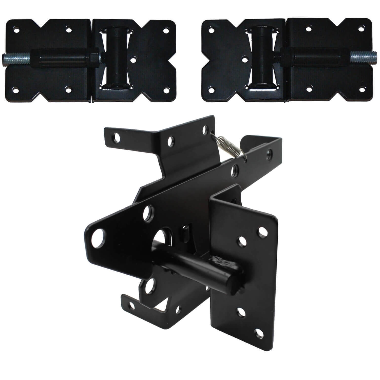 Jake Sales Brand - Black Standard  - Vinyl Single Gate Kit  - For Vinyl, PVC or Plastic Fencing