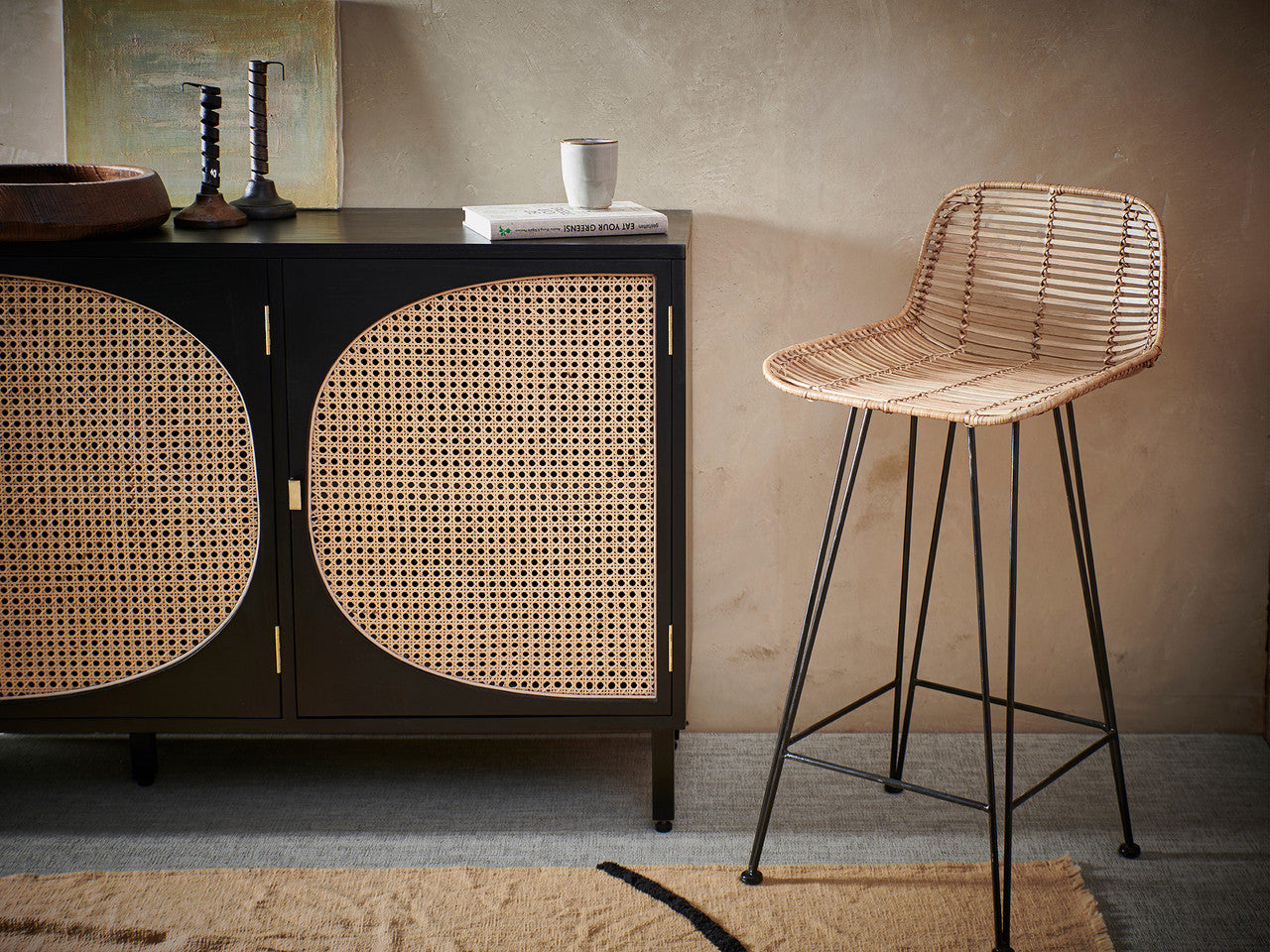 Webbing sideboard - black