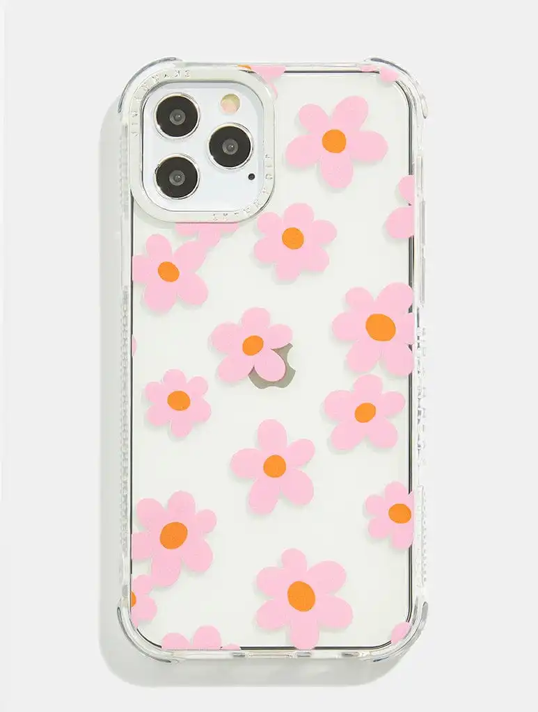 Pink And Orange Flower Shock iPhone Case
