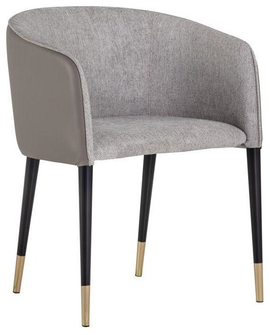 Ava  Chair   Flint Grey / Napa Taupe  Set of 2   Midcentury   Armchairs And Accent Chairs   by Virgil Stanis Design  Houzz