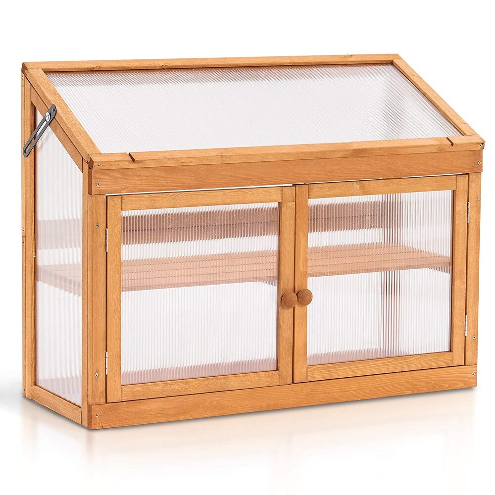 MCombo 2 Tier Cold Frame Greenhouse  Solid Wood 0160