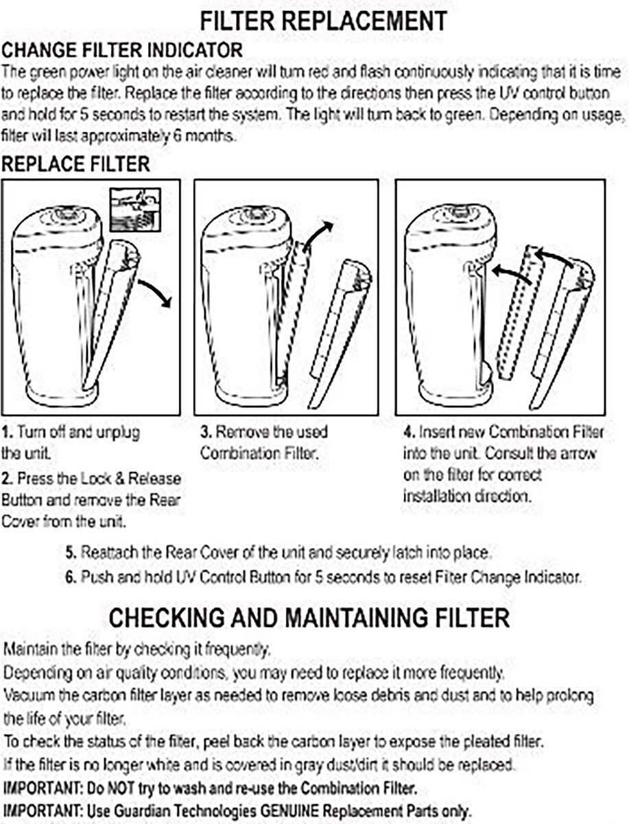 Germ Guardian FLT4825 HEPA Air Purifier Replacement Filter B