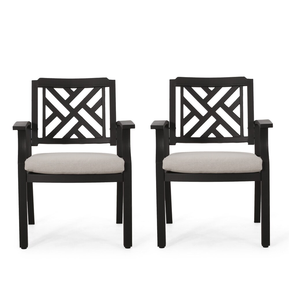 Waterford Outdoor Aluminum Outdoor Dining Chairs by Christopher Knight Home