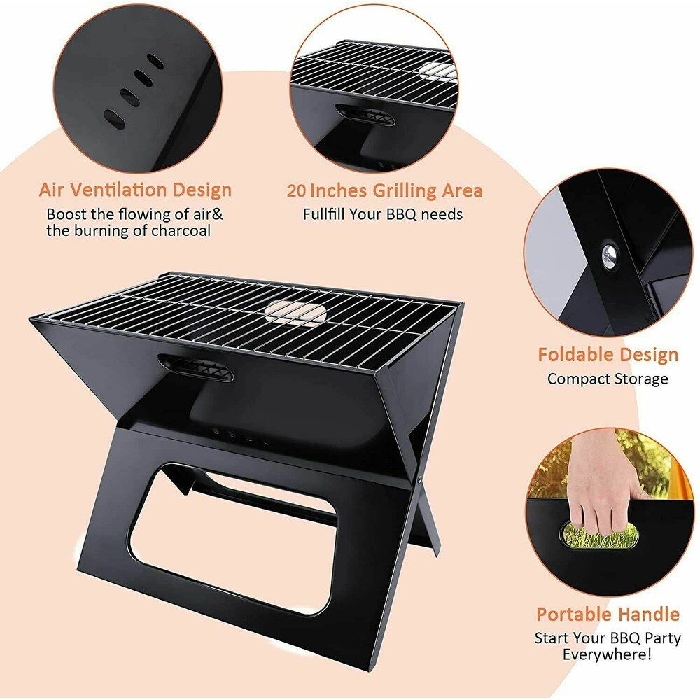 Portable BBQ Folding Charcoal Grill   50.00\