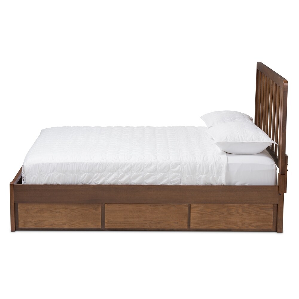 Copper Grove Kiowa Contemporary Walnut Wood Storage Bed