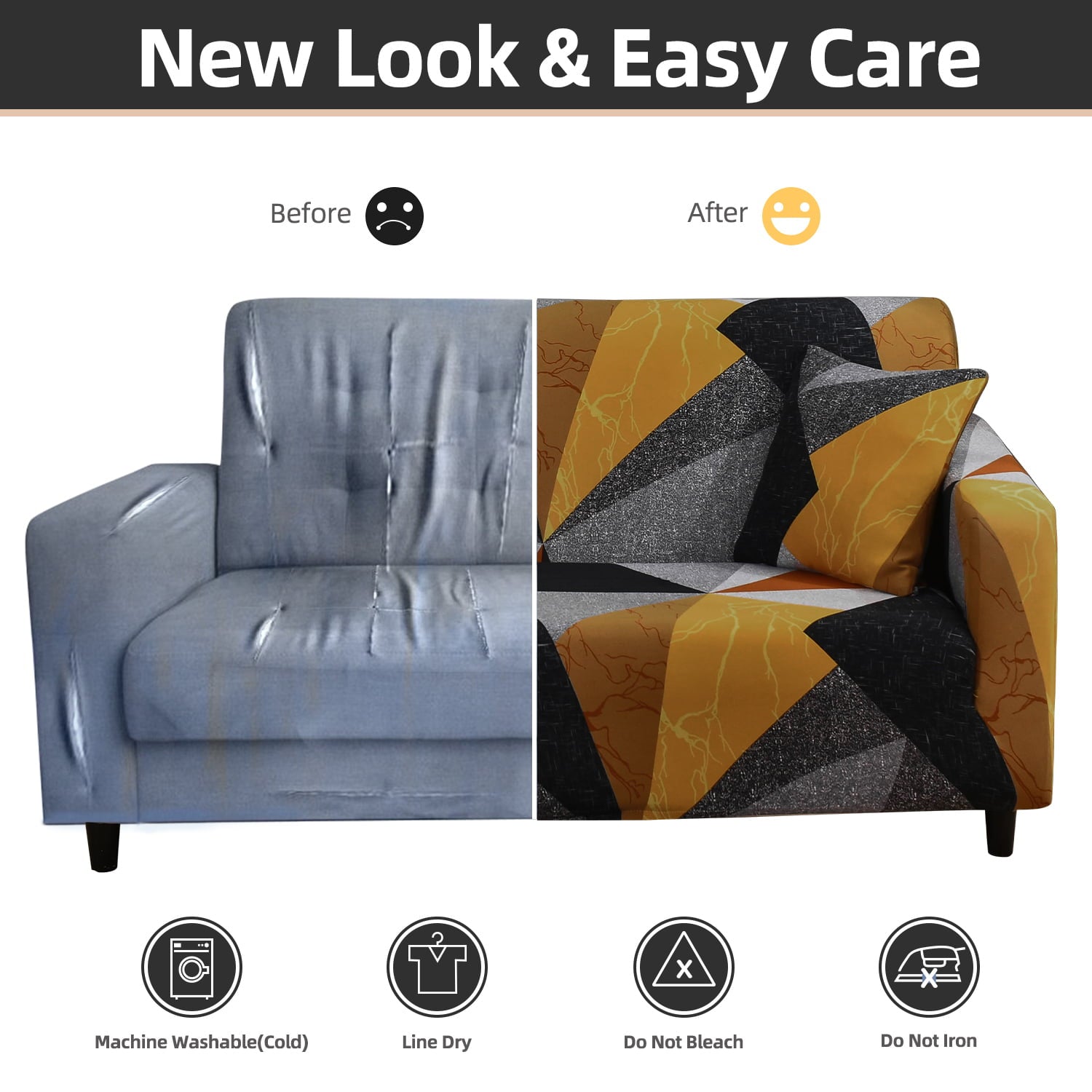 CZL 1 2 3 4 Seater Printed Sofa Cover Couch Slipcover, Elastic Stretch Armchair / Loveseat / Couch Sectional Sofa Slipcover Furniture Protector Dog Pet