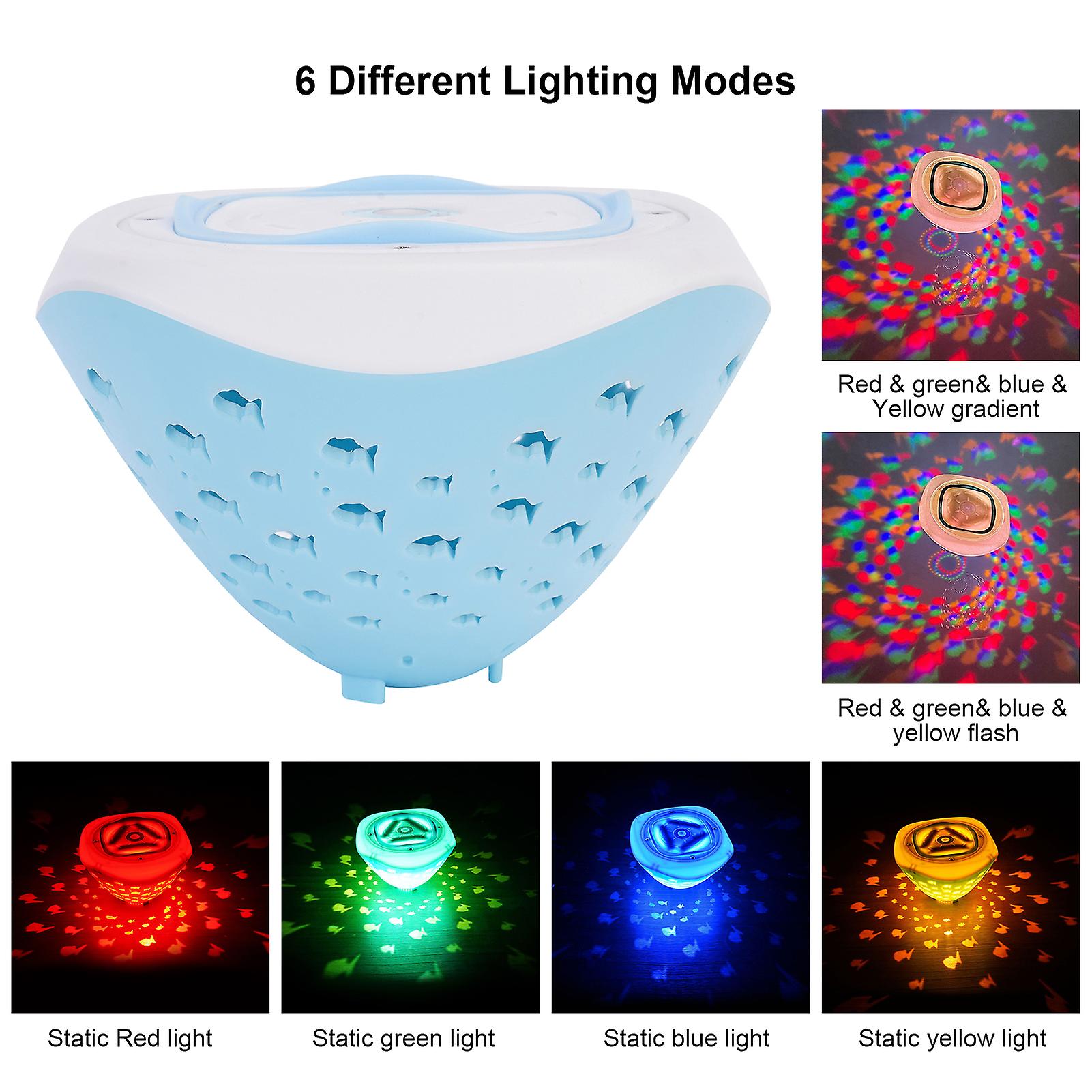 1pcs 3.7v 0.5w 4leds Rgb Floatings Light Colorful Lamp 6 Lighting Modes/ Ip67 Water Resistance/ 3 * Aaa Cell Operated For Pond Fountain Pool No.216710