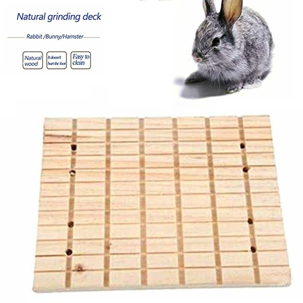 Small Animals Hedgehog Bunny Scratching Toy Natural Chinchilla Wooden Scratching Board Rabbit Scratcher Foot Mat Grinding Claw Deck WOOD