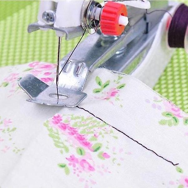 Mini Hand-Held Sewing Machine Portable Home Textiles Garment Stitch Fabrics Sewing Machine(Red)