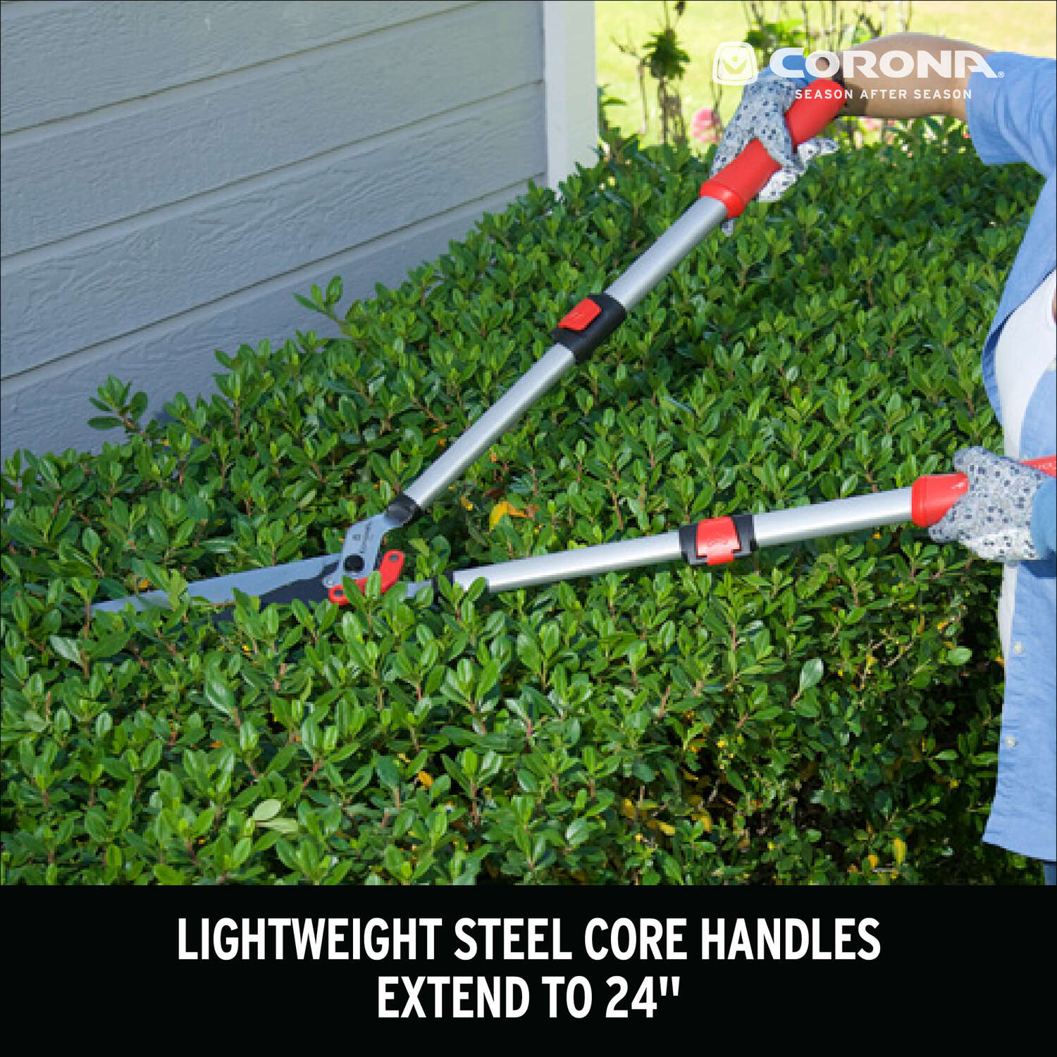 Corona ComfortGEL 15.5 - 24.5 in. Carbon Steel Hedge Shears