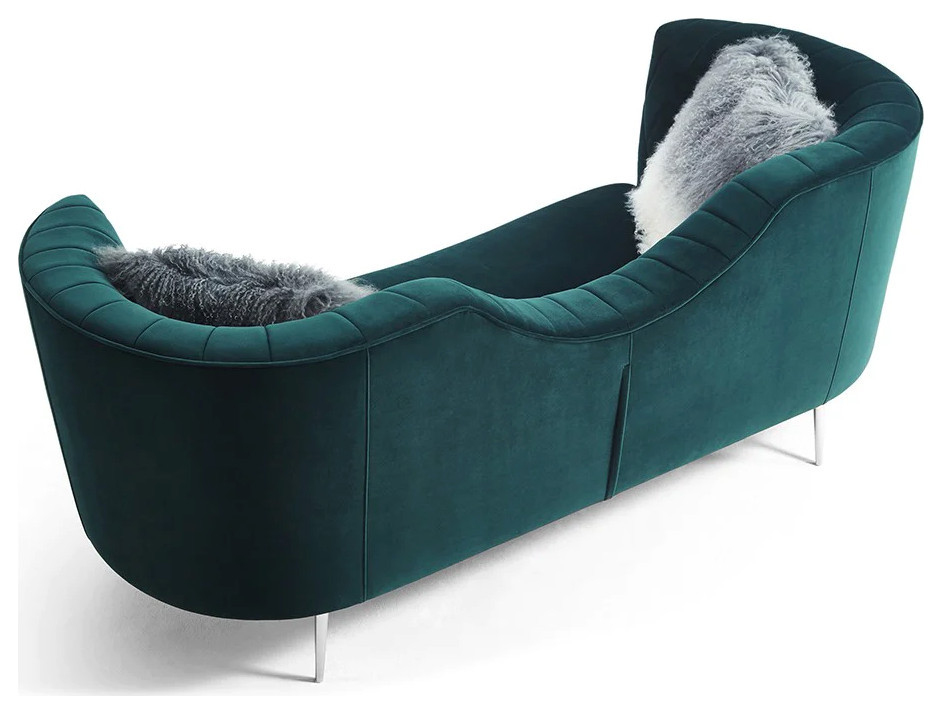 Connor Modern Green Velvet Sofa   Midcentury   Sofas   by V.S.D Furniture  Houzz