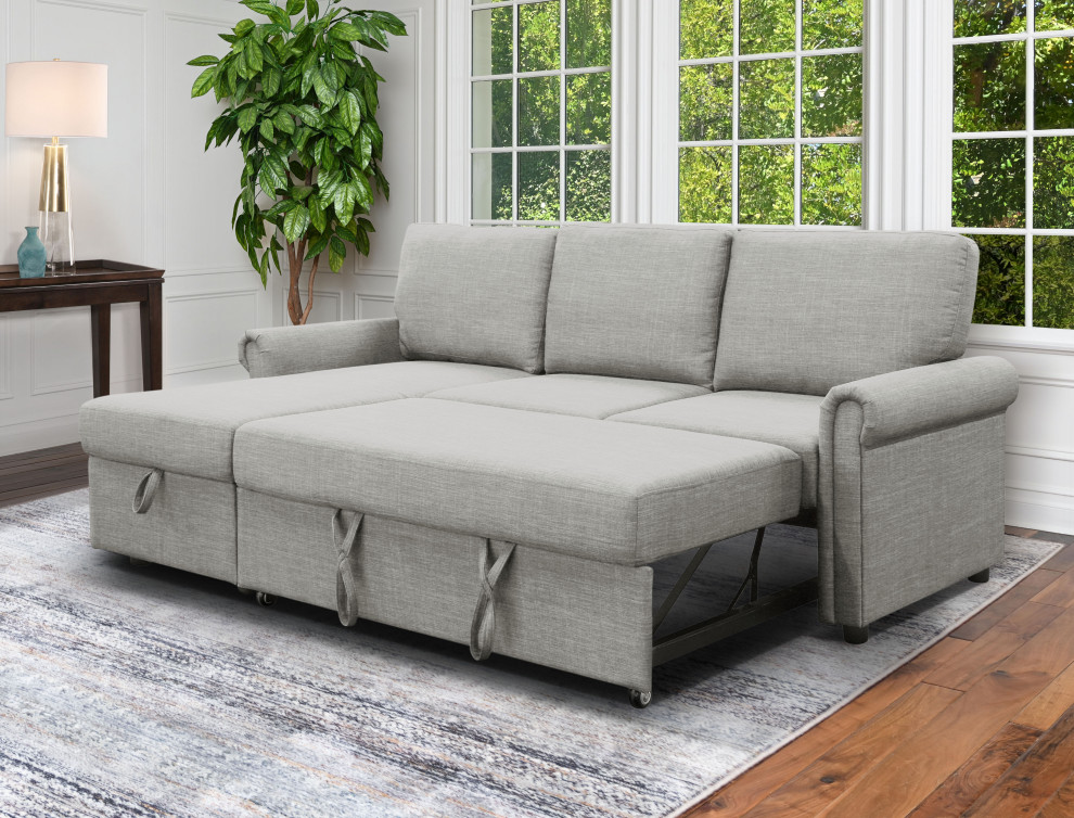 Harding Storage Sofa Bed Reversible Sectional   Transitional   Sectional Sofas   by Abbyson Living  Houzz