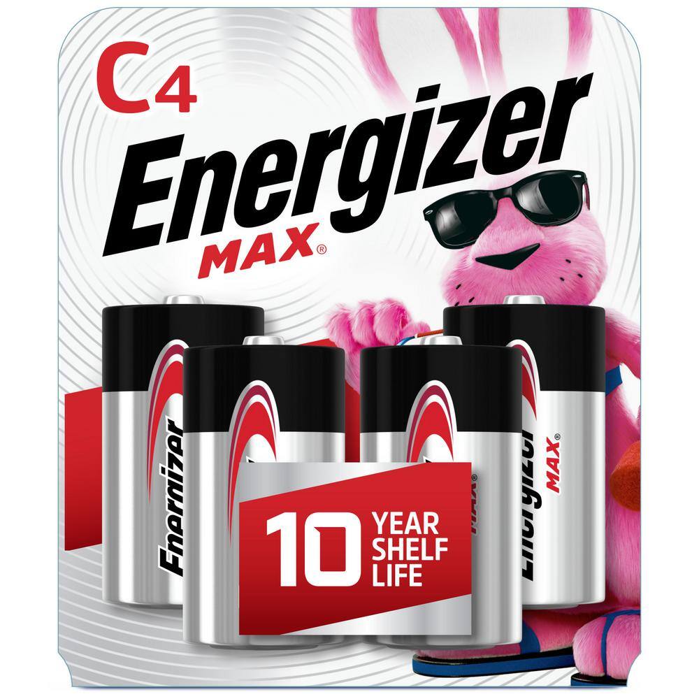 Energizer MAX C Batteries (4-Pack) C Cell Alkaline Batteries E93BP-4