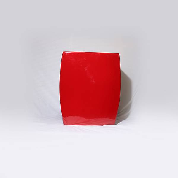 13 inch (33 cm) SQR-5 Square Fiberglass Planter (Red)