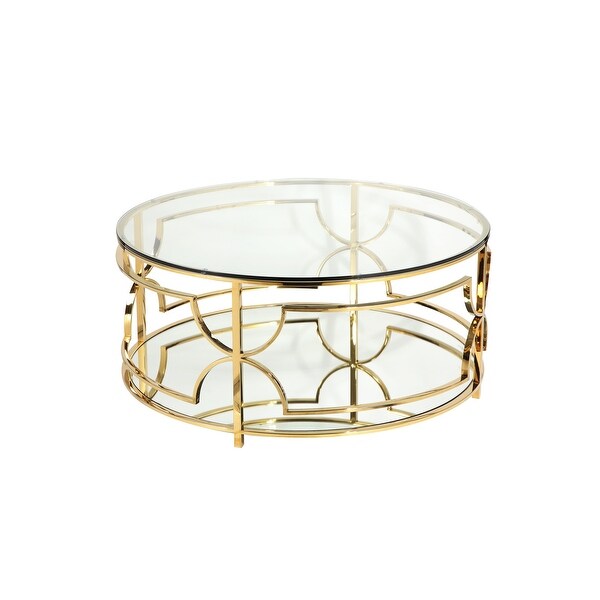 Edward Round Coffee Table Brass.